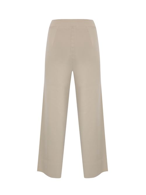 Pantalone crop in crepe di viscosa beige MAX MARA STUDIO | 2426336017600001